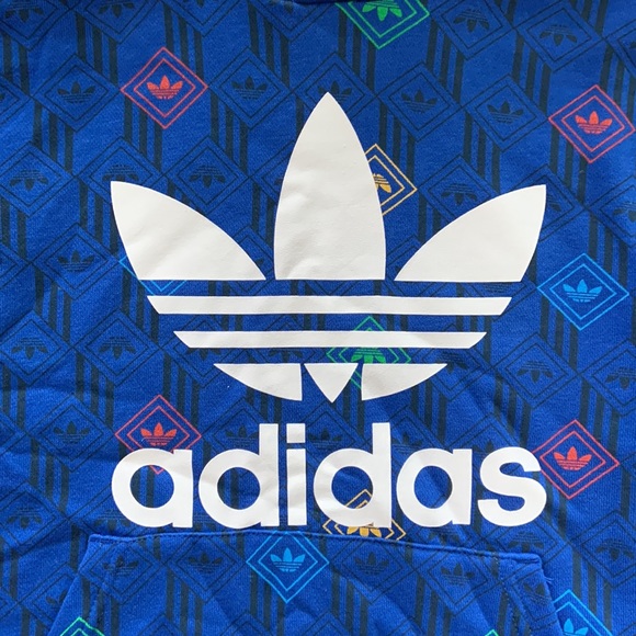 Adidas Trefoil hooded terry sweatshirt, kids medium - Picture 2 of 3